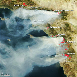 Wildfires in California, June, 2008